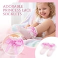 thumbnail image 5 of Kids Ruffle Socks for Girls Plaid Bow Lace Frilly Dress Sock Soft Cotton Turn Cuff Cute Princess Toddler Socks Party Gift*1pc, 5 of 5