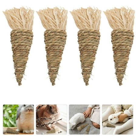 SEWCHICS Animal Chew Toys Rabbit Chew Toy Multi 1.4x4.3in