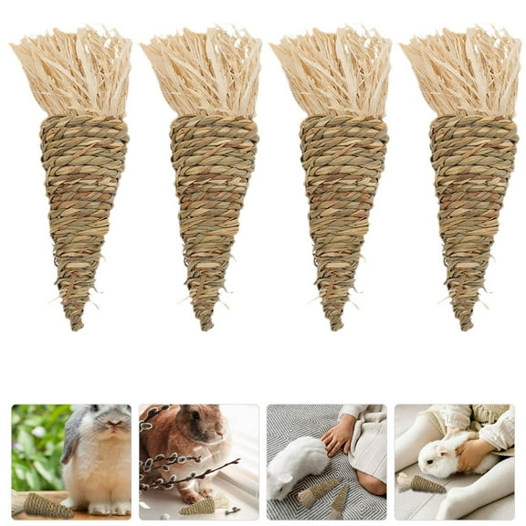 SEWCHICS Animal Chew Toys Rabbit Chew Toy Multi 1.4x4.3in