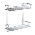 thumbnail image 4 of FRCOLOR  2 Tier Shelf over The Toilet Shower Rack Soap Storage Shelving Silver, 4 of 8