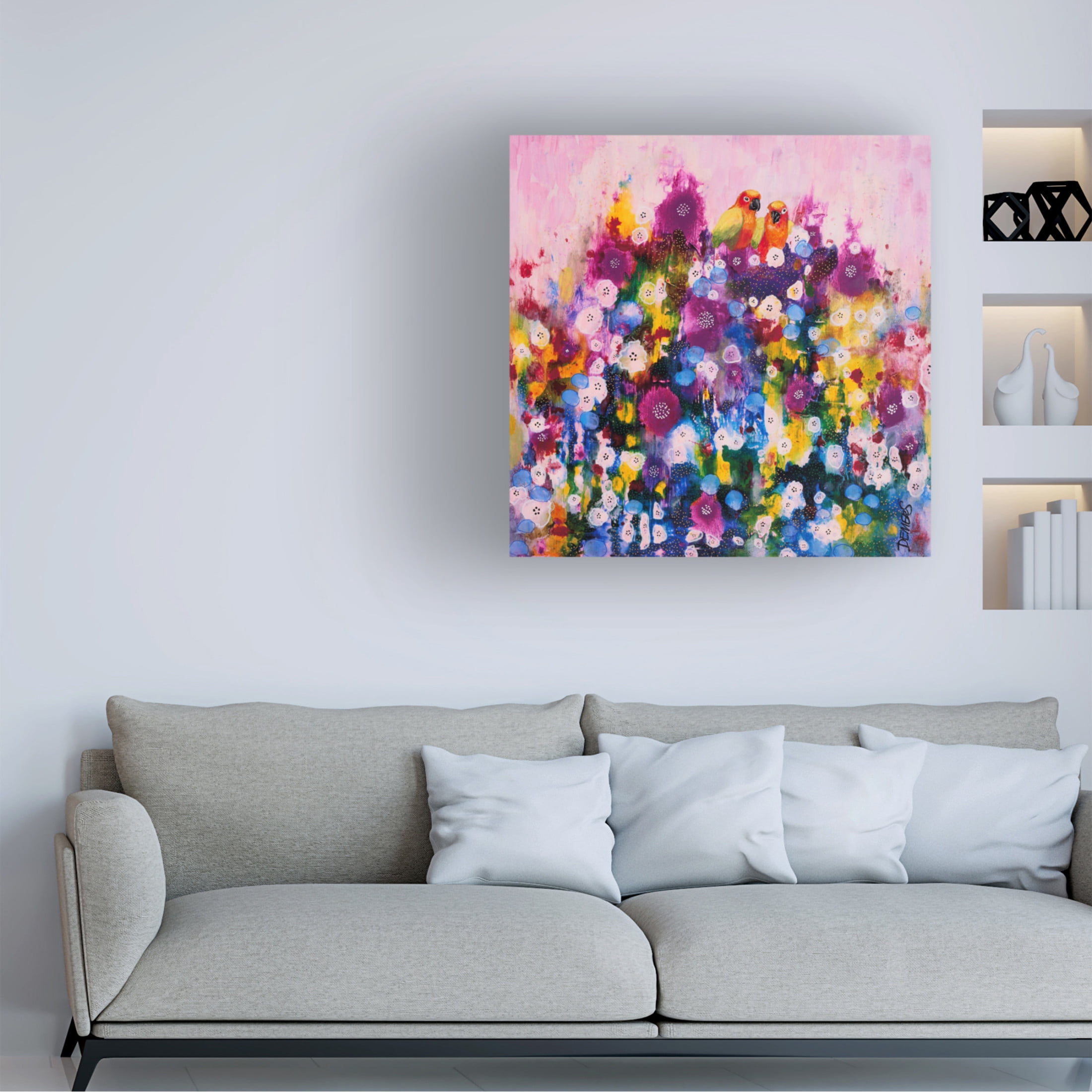 Canvas Wall Art - Sylvie Demers 'Sous Les Tropiques' Wall Art for Living Room, Bedroom, or Office Décor by Trademark Fine Art - 14 x 14 Inches
