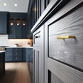 thumbnail image 5 of Goo-Ki 3 Inch(76mm) Zinc Alloy Kitchen Cabinet Pulls, Brushed Brass Classic Cabinet Handles for Dresser,Wardrobe & Cupboard, 6 Pack, 5 of 7
