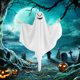 thumbnail image 5 of Adorno colgante de fantasmas de Halloween | Diseño de huesos de mano espeluznantes | Expresiones Aterradoras y Adorables | Tela y plástico | Fácil de colgar | Decoración interior exterior, 5 of 6