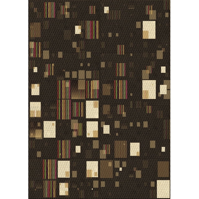 Ahgly Company Tapis Rectangulaire Lavable en Machine Intérieur Transitionnel Chêne Brun, 2 Pieds x 4 Pieds