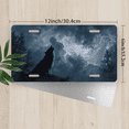 thumbnail image 2 of 1 Pcs 2D Flat License Plate Covers & Frames, A Wolf Howling For Decorative Front, Waterproof For Decoration Aluminum License Plate Covers & Frames Cover For Men Women, 12" X 6", 2 of 6