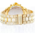 thumbnail image 4 of Men's Luxury Hip Hop Gold Plated Simulated Diamond Full Iced Band Bling Trendy Metal Watch, 4 of 4