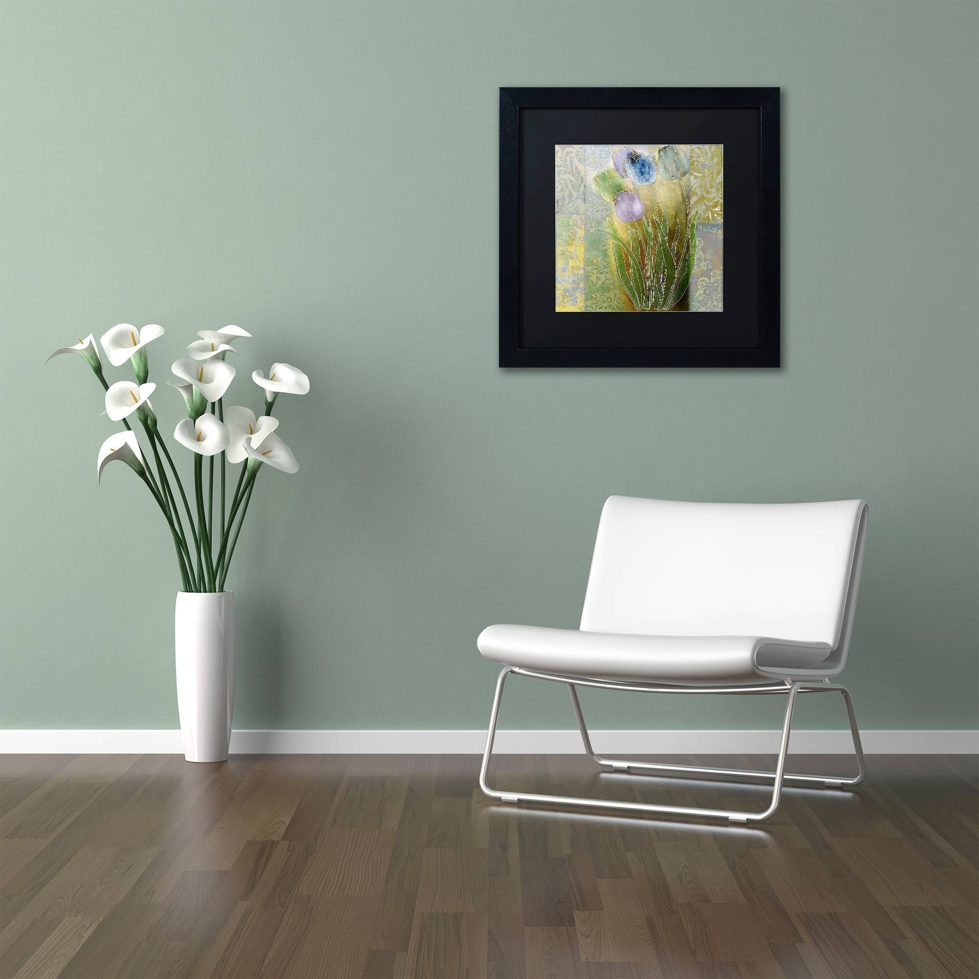 Trademark Fine Art "Emily II" Canvas Art by Color Bakery Black Matte, Black Frame