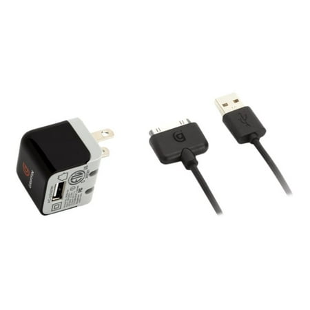Griffin PowerBlock Micro - Power adapter - 5 Watt (USB) - on cable: 30-pin Apple - for Apple iPod (4G, 5G); iPod classic; iPod mini