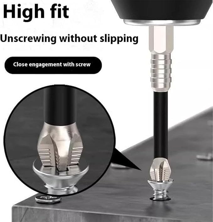 Tools Drill Bits,  Tools Magnetic Drill Bits, K5 Impact Resistant Non Slip Bit, Rowgins High Magnetic Screw Driver Drill Bit Set 25 50 65 70 90 150mm Screwdriver Set for Repair