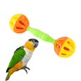 thumbnail image 2 of 2/1pcs Parrot Toy Creative Rattle Bite Resistant Bird Toy Double-head Bell Ball Cage Parrot Training Toy Pet Accessories Игрушки, 2 of 4