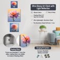 thumbnail image 4 of Designart "Dancing in Coral and Blue Dahlias" Dahlia Oversized Wall Clock - Set Of 3 - Extra large Clock For Office Décor - Large Traditional Wall Clock, 4 of 6