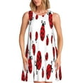 thumbnail image 1 of Balery Fly Flying Ladybug Vestidos de verano para mujer con estampado: vestido holgado sin mangas, vestido playero informal y cómodo para días calurosos., 1 of 7
