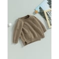 thumbnail image 4 of Infant Toddler Baby Girl Boy Knit Sweater 3M 6M 9M 12M 18M 24M Warm Solid Pullover Sweatshirt Long Sleeve Top Fall Winter Clothes, 4 of 9