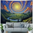 thumbnail image 4 of Creowell Fantasy Forest Tapestry Mushroom Tapestries Trippy Aesthetic Planet Tapestry Galaxy Space Tapestry Nature Landscape Tapestry for Bedroom Painting, 4 of 6