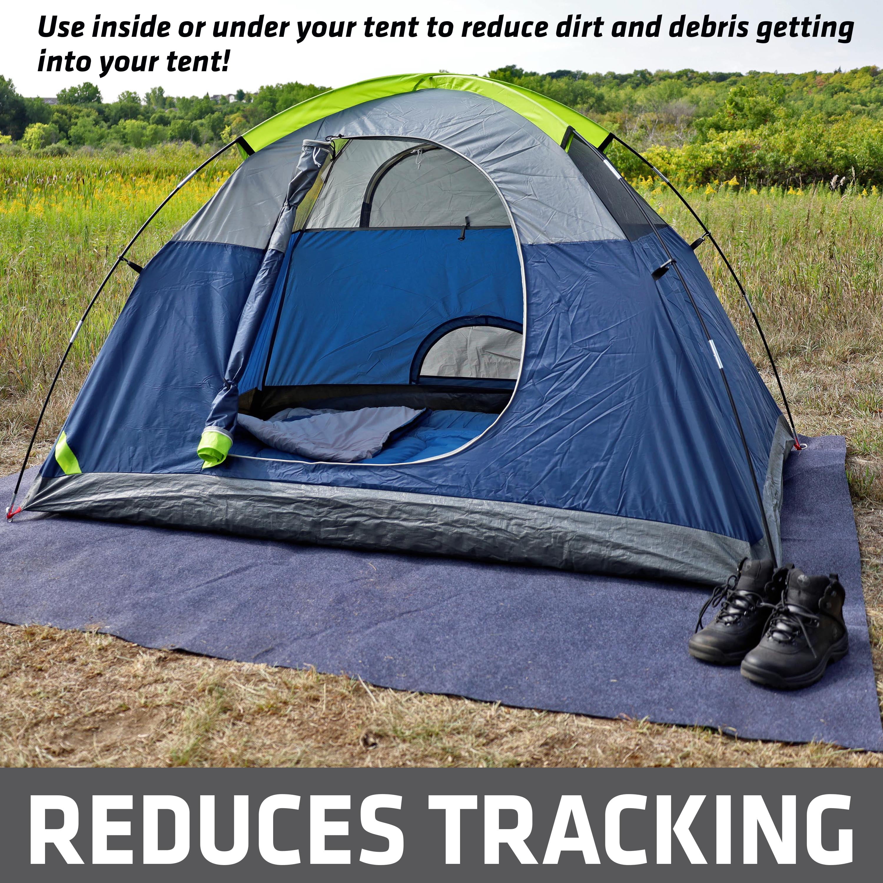 Drymate Tent Carpet Mat, Protective Waterproof Liner Keeps You Warm & Dry, Camping Floor Rug Accessory (60" x 74"), Durable, Lightweight, Soft & Comfortable, Trimmable Material (Charcoal)