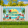 thumbnail image 5 of Tropical Design Happy Retirement Decorative Flamingo Beach Banner Relaxation Party Decoration for Outdoor Beach Event Tropical, 5 of 9