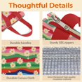thumbnail image 4 of Pioneer Flower Floral Print Pattern Insulated Lunch Bag for Women & Adults,Large Portable Soft Cooler Lunch Bag,Thermal Food Storage Tote with Pearl Cotton,8.66L,8.75x5.75x9.5 Inch, 4 of 6