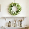 thumbnail image 4 of Artificial Flower Wreath Garland for Spring & Summer Door Window Decor, Multicolor Plastic, 45 x 45 x 10 cm, 1 Pack, 23 cm Inner Diameter, 4 of 6