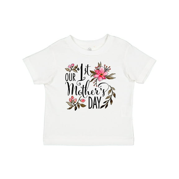 Inktastic Our First Mother's Day- pink flowers Boys or Girls Baby T-Shirt
