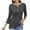 Dark Gray-23, variant on Perfectbot Womens Casual Shirts Button Down V Neck Fitted Tops Summer Fall 3/4 Sleeve Henley Blouse