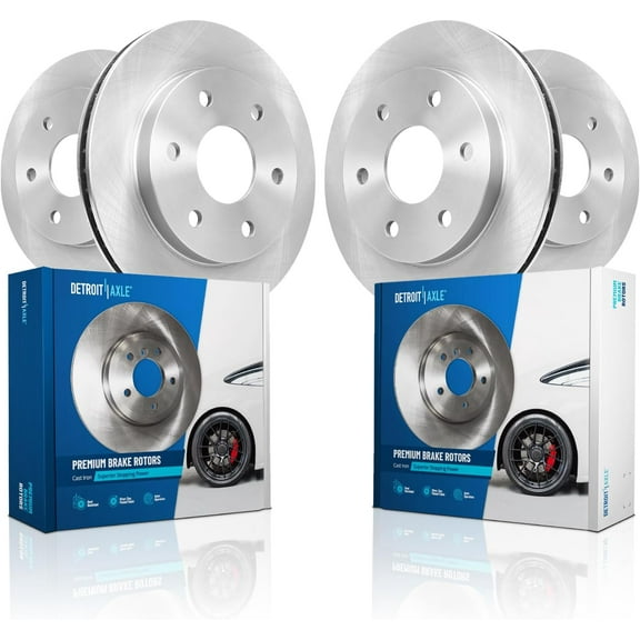 Detroit Axle - Brake Rotors for 2010-2016 Cadillac SRX Saab 9-4X Front and Rear Disc Brake Rotors 2011 2012 2013 2014 2015 Replacement