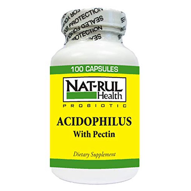 Natrul Health Acidophilus with Pectin Capsules, 100 Ea, 6 Pack