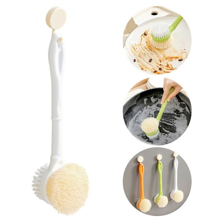 

Rotating Decontamination Long Handle Double-sided Washing Pot Brush Kitchen Dish Washing Brush Household Washing Pot Brush Sink Stove Cleaning Brush