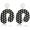 008, variant on Classic Black White Dot Striped Design Personalized Earrings Jewelry-009