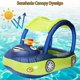 thumbnail image 4 of Inflatable Baby Pool Float with Car Shape Thick PVC Canopy Floating Boat with Sunshade for Baby Kids Beach Outdoor Play Summer, 4 of 4