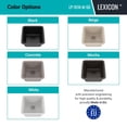 thumbnail image 6 of 16" x 18" Quartz Kitchen Sink, Single Bowl Sink, Drop-in Sink, Undermount Sink, Granite Kitchen Sink, Metallic Mocha Kitchen Sink, Lexicon Platinum LP-1618-M-SO, 6 of 9