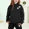 thumbnail image 2 of Byoo Toddler Girls Outfits Set Solid Color Hoodie Sweatshirt Joggers Comfy Sweatsuit Sets Winter Tracksuit Sets, 2 of 4
