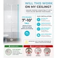 thumbnail image 4 of Stander Wonder Pole Plus, Security Pole and Curve Grab Bar, Bathroom Safety Rail for Elderly, Tension Mounted Floor to Ceiling Safety Assist Handle for Seniors, Supports 300 lbs, White, 4 of 9