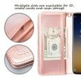 thumbnail image 4 of Compatible for LG V50 ThinQ Case, SOGA PU Leather Magnetic Flip with Wrist Strap Wallet Phone Cover LG V50 ThinQ Phone Case (Rose Gold Glitter), 4 of 4
