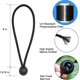 thumbnail image 2 of 50-Piece Bungee Balls 6 Inch,Black Bungee Cord for Canopy Tarp,0.8 Inch Ball, UV Resistant, 2 of 4