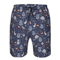 thumbnail image 3 of Honeii's Autumn Forest2 Print Men's Casual Shorts with Drawstring，Swim Trunks Quick Dry Beach Shorts, 3 of 5