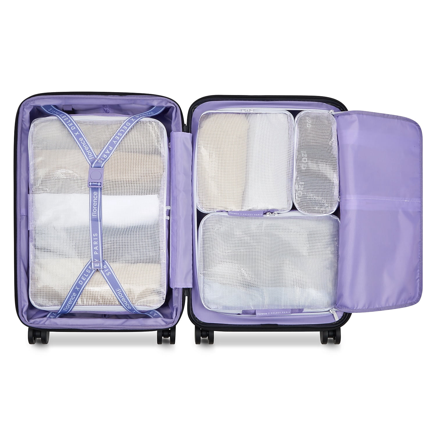 Florence by Mills x DELSEY PARIS No Drama 4-Piece Polyester Packing Cube Set Lavender (F4398103628)