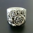 thumbnail image 4 of K-KED Gorgeous Flower 925 Women's Silver Ring Delicate Jewelry Party Ring Size 6-10-8, 4 of 8