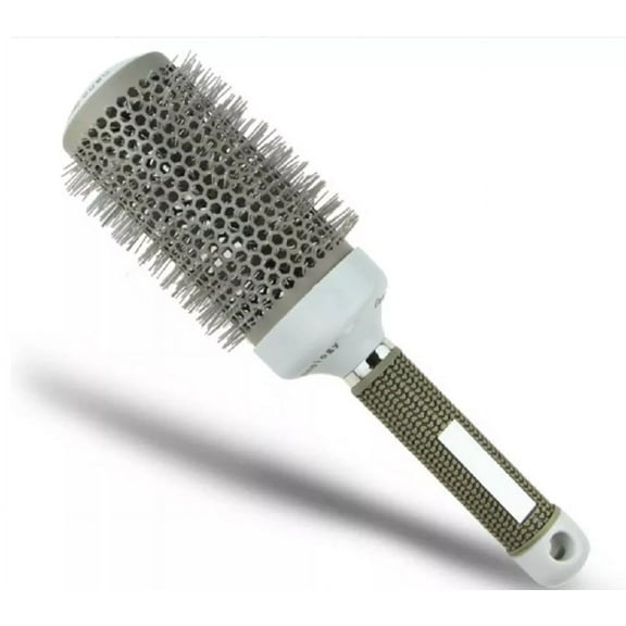 Ionic Ceramic Round Hair Brush 2” – Professional Boar Bristle Blow Dry Brush for Smooth Styling, Volume & Straightening, Heat-Resistant Barrel TIKA