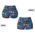 thumbnail image 6 of Yiaed Sea Fish Print Women's Athletic Shorts Running Shorts Sporty Short High Waisted Elastic Workout Shorts for Yoga Gym Running & Sports -Medium, 6 of 8