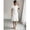 White-S, variant on White Floral Embroidered Puff Sleeve Ruffle Hem Midi Sheath Dress