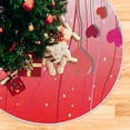 thumbnail image 5 of FMSHPON Romantic Heart Flowers Xmas Christmas Tree Skirt Stand Mat for Holiday Party Decoration Indoor Outdoor 48 inches, 5 of 6