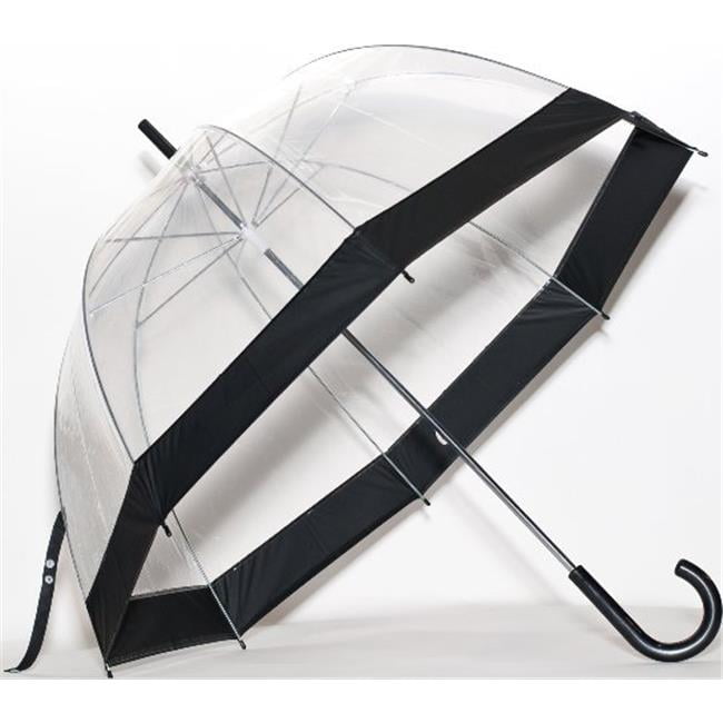 Classic Look Clear Bubble Umbrella, Black Trim