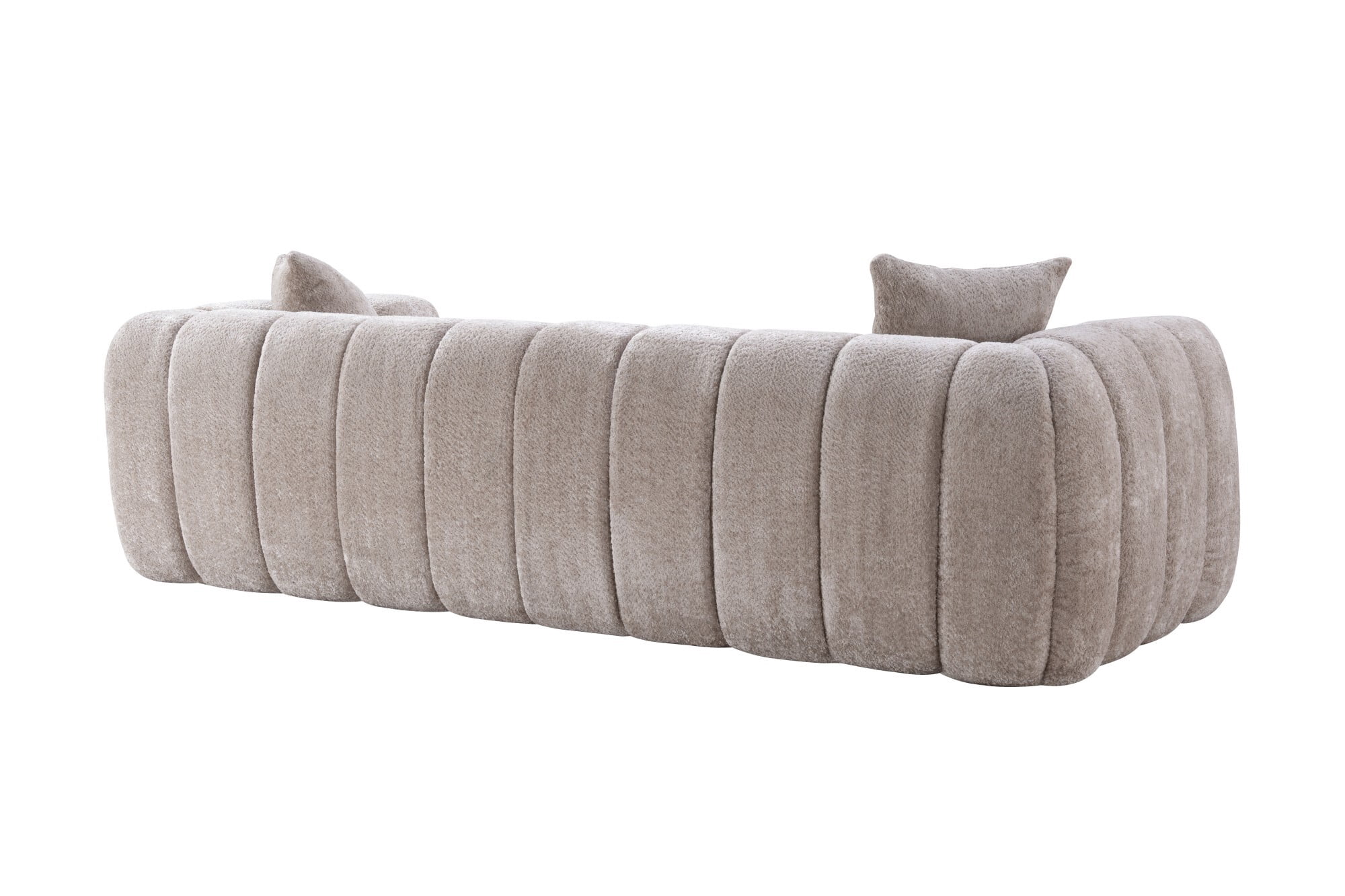 AENKYO 103" Oversized Cloud Boucle Sofa, Modern 4-Seater Deep Seat Couch, No Assembly, Oatmeal Beige