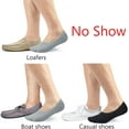 thumbnail image 2 of No Show Socks Men Breathable Non Slip Low Cut Socks Women Cotton Durable Invisible Socks Loafers 7-15, 2 of 5