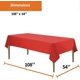 thumbnail image 3 of Red TableclothsDisposable Plastic Tablecloths for Rectangular Tables (Pack of 12)Premium plastic tablecloths for parties,outdoor 137.16 cm x 274.32 cm, 3 of 4