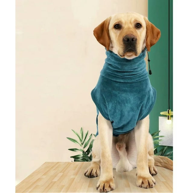 Microfiber Dog Bathrobe Luxurious Bathrobes Are Lightweight, Quick Drying And Super Absorbent - L Green