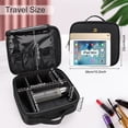 thumbnail image 5 of Relavel Makeup Travel Case Bag,Professional Makeup Artist Train Case with Brush organizer,Large Capacity Cosmetic Bag with Zipper Pocket and Adjustable Compartment（Small）, 5 of 7