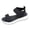 A Black, variant on Sandals For Women Simple Double Band Dressy And Casual Shoes Open Toe Beach Shoes Casual Daily Wear Beige 36