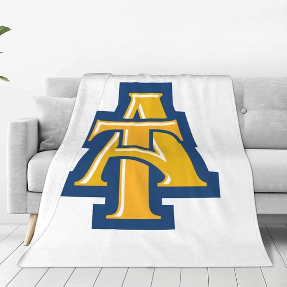 North Carolina A&T Aggies Blanket Large Luxury Fleece Soft Anti-Static Anti-Pilling Flannel Bed Blanket