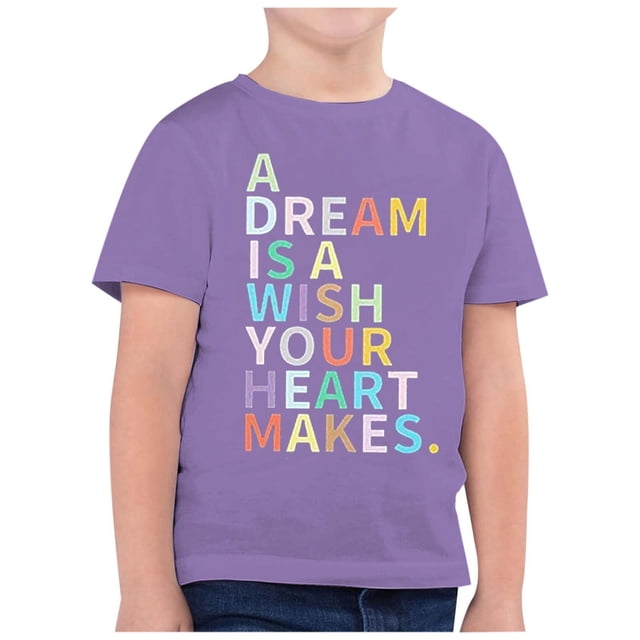 Hauts pour Filles pour la Rentrée Scolaire - T-Shirt Décontracté à Manches Courtes et Col Rond Imprimé pour Enfants